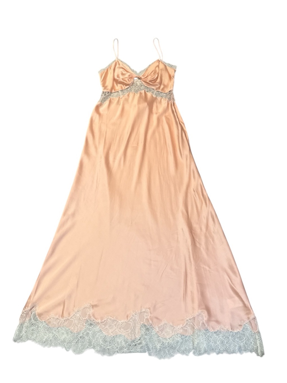 LoveShackFancy Orianne Maxi Slip Dress, Peche - Picture 9 of 13